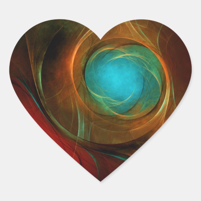 Blue Eye Modern Abstract Fine Art Cool Pattern #16 Heart Sticker (Front)