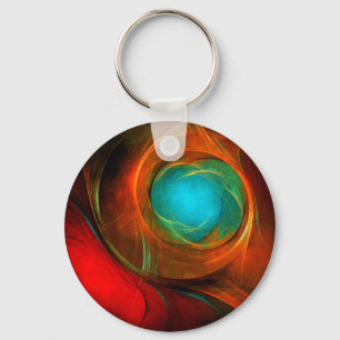 Blue Eye Modern Abstract Fine Art Cool Pattern #16 Key Ring