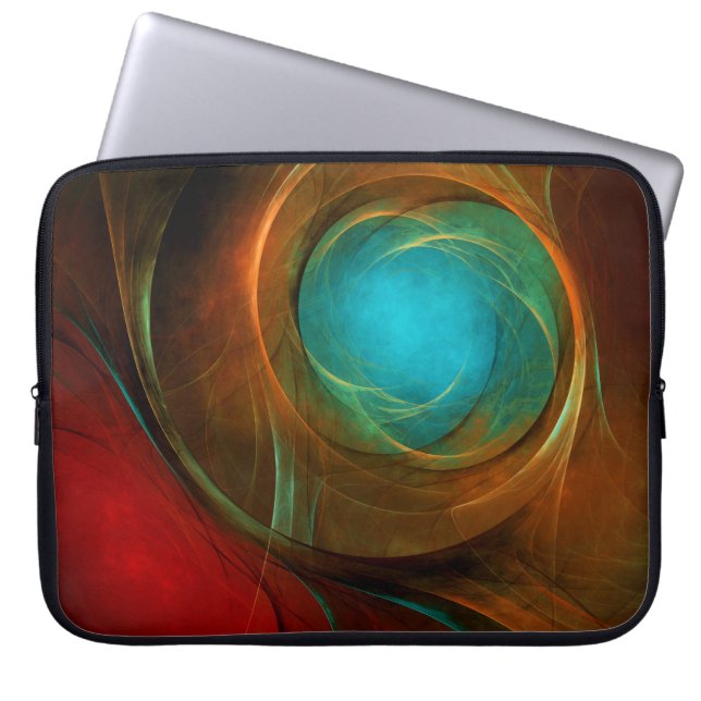 Blue Eye Modern Abstract Fine Art Cool Pattern #16 Laptop Sleeve (Front)