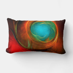 Blue Eye Modern Abstract Fine Art Cool Pattern #16 Lumbar Cushion