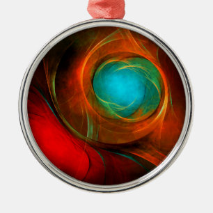 Blue Eye Modern Abstract Fine Art Cool Pattern #16 Metal Tree Decoration