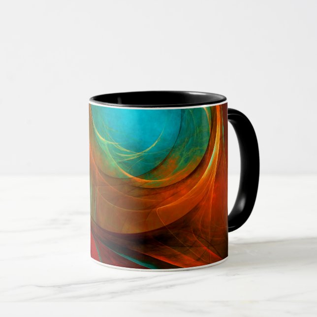 Blue Eye Modern Abstract Fine Art Cool Pattern #16 Mug (Front Right)