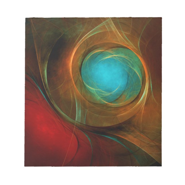 Blue Eye Modern Abstract Fine Art Cool Pattern #16 Notepad (Front)