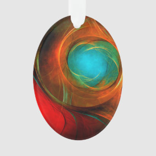 Blue Eye Modern Abstract Fine Art Cool Pattern #16 Ornament