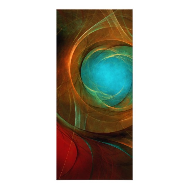 Blue Eye Modern Abstract Fine Art Cool Pattern #16 Rack Card (Front)