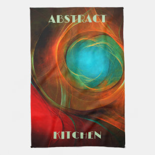 Blue Eye Modern Abstract Fine Art Cool Pattern #16 Tea Towel