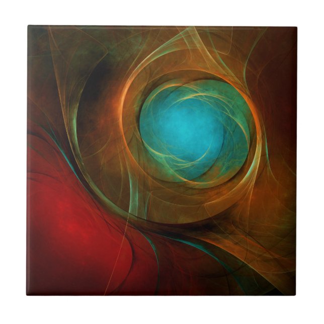 Blue Eye Modern Abstract Fine Art Cool Pattern #16 Tile (Front)