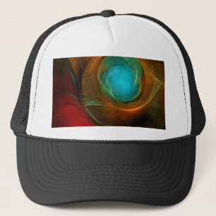 Blue Eye Modern Abstract Fine Art Cool Pattern #16 Trucker Hat