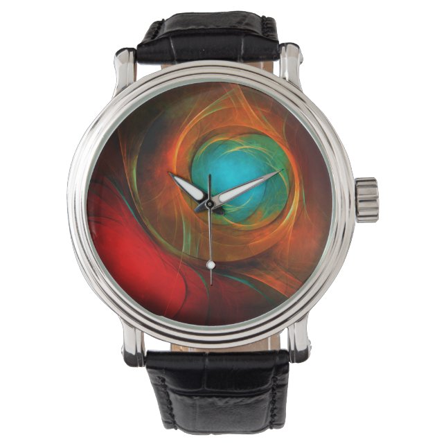 Blue Eye Modern Abstract Fine Art Cool Pattern #16 Watch (Front)