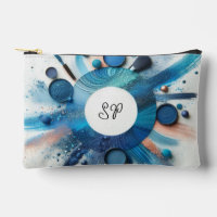 Blue Eye Shadow Makeup Design Accessory Pouch