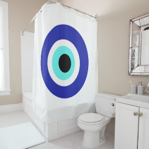 Blue eye shower curtain