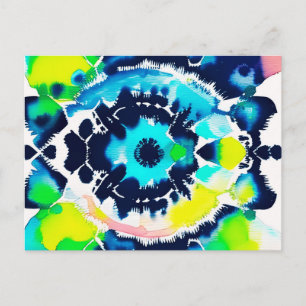 Blue Eye Tie Dye Postcard