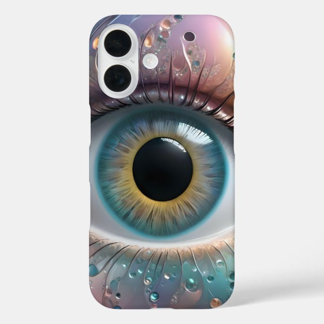 Blue Eyeball Fractal Art, Case-Mate iPhone Case (Back)
