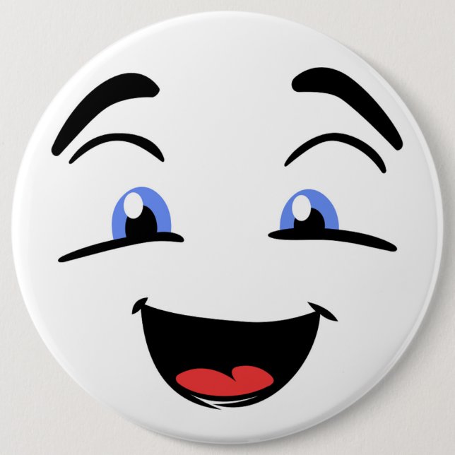 BLUE EYED 6 CM ROUND BADGE (Front)
