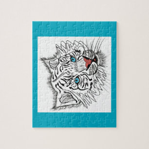 Blue eyed baby tiger jigsaw puzzle