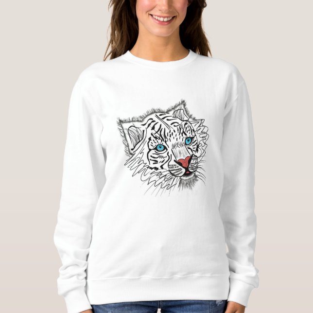 Blue eyed baby tiger sweatshirt (Front)