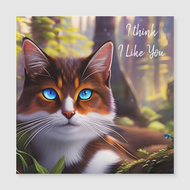 Blue Eyed Cat in the Woods *personalise* (Front)