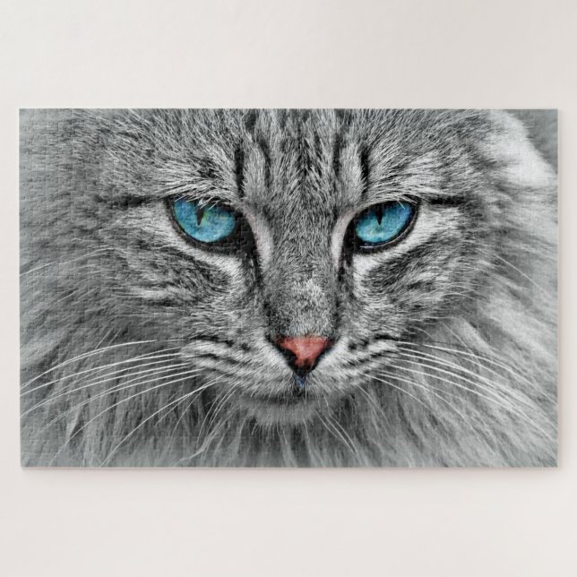 Blue Eyed Cat Jigsaw Puzzle (Horizontal)