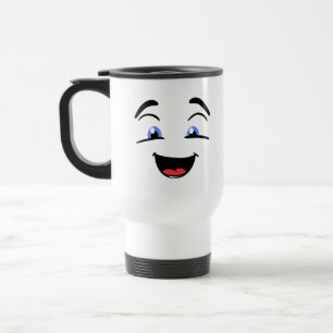 Blue Eyed Face Travel Mug