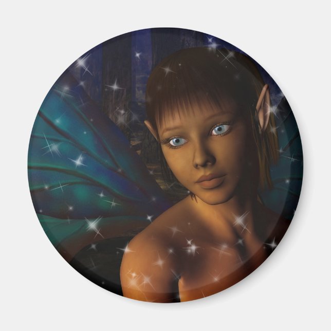 Blue Eyed Faerie Magnet (Front)