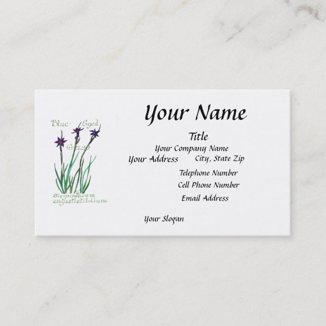Blue-Eyed Grass Business Card (Front)