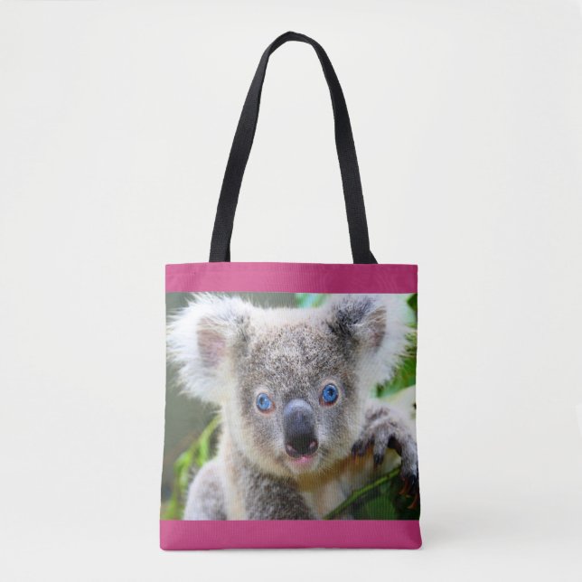 Blue-eyed Koala Tote Bag (Front)