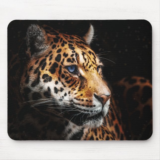 Blue-Eyed leopard Beauty Mouse Pad (Front)