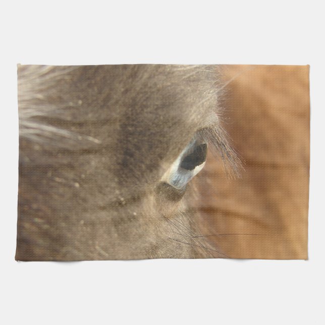 Blue Eyed Mini Horse Filly Tea Towel (Horizontal)