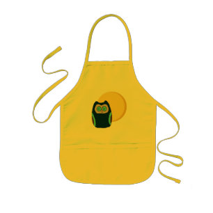 Blue-Eyed Owl and Full Moon Apron