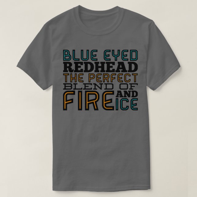 Blue Eyed Redhead Sticker T-Shirt (Design Front)