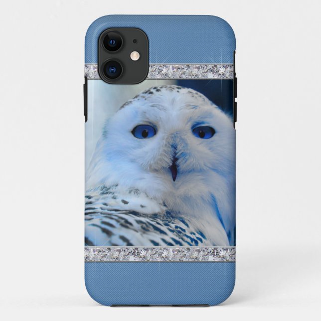 Blue Eyed Snow Owl Case-Mate iPhone Case (Back)