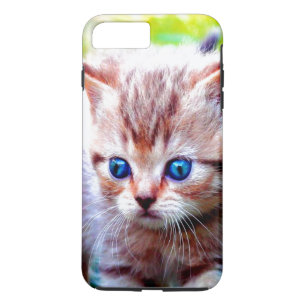 Blue Eyed Striped Kitten Cat Case-Mate iPhone Case