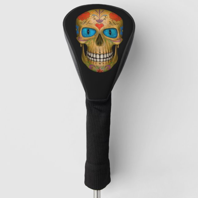 Blue Eyed Sugar Skull Zombie Driver  Covers (Front)