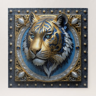 Blue Eyed Tiger Jigsaw Puzzle