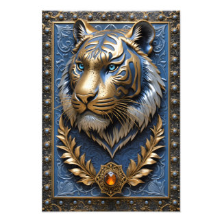 Blue Eyed Tiger Photo Print