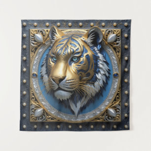 Blue Eyed Tiger  Tapestry