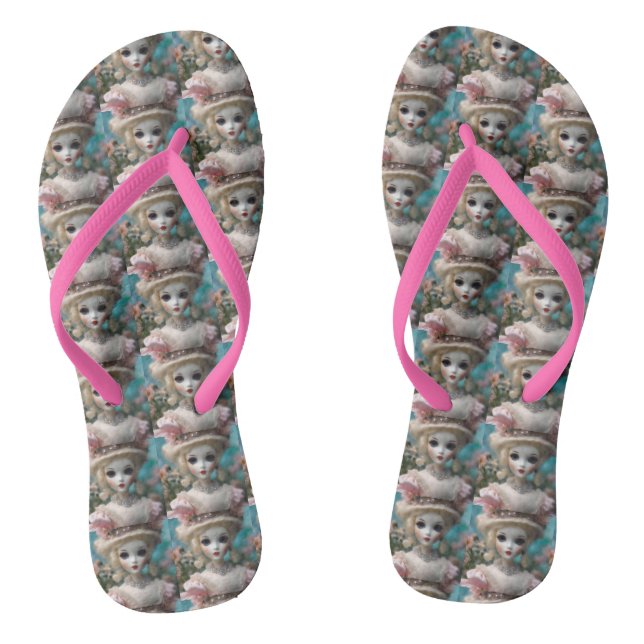 Blue Eyed Vintage Doll, Jandals (Footbed)