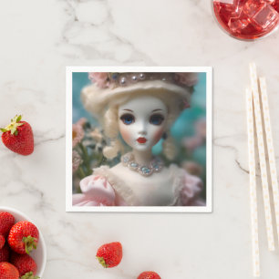 Blue Eyed Vintage Doll, Napkin