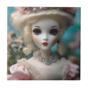Blue Eyed Vintage Doll, Tile
