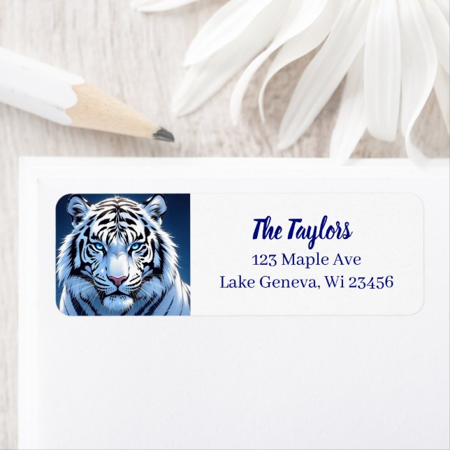 Blue eyed White Tiger Personalised (Insitu)