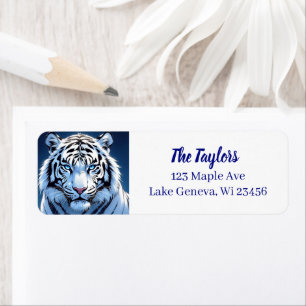 Blue eyed White Tiger Personalized