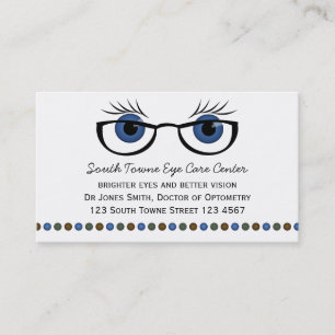 Blue Eyes and Glasses Appointment Card