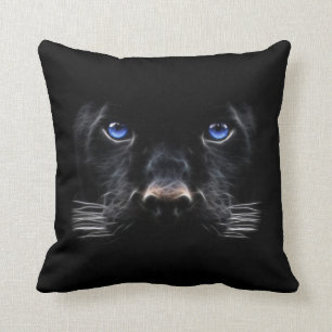 Blue Eyes Black Panther Cushion