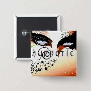 Blue Eyes Fashion Make Up 15 Cm Square Badge