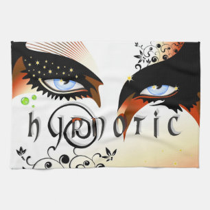 Blue Eyes Fashion Make Up Tea Towel