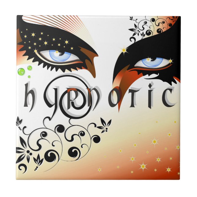 Blue Eyes Fashion Make Up Tile (Front)