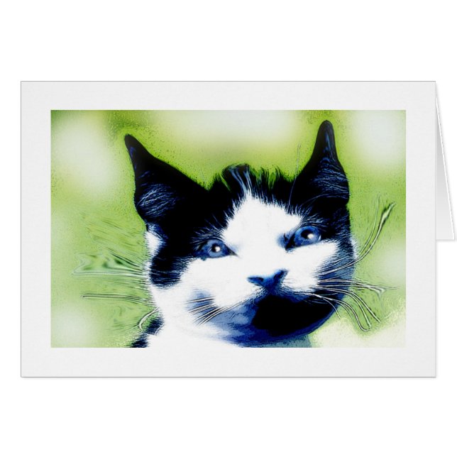 Blue eyes greetings card (Front Horizontal)