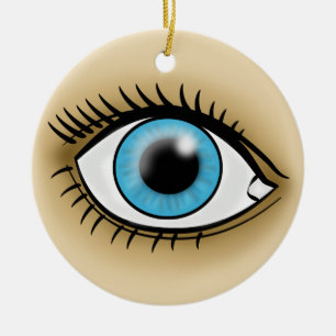 Blue Eyes icon Ceramic Tree Decoration