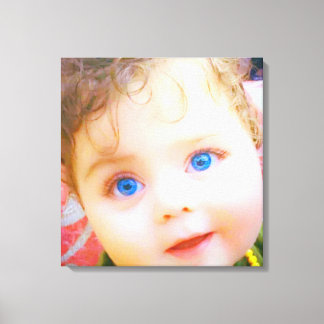 Blue eyes kids canvas print