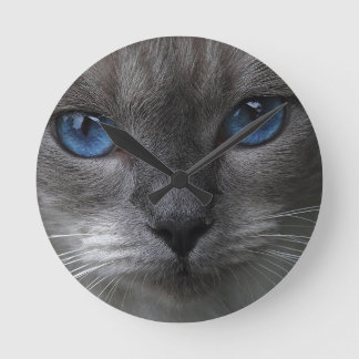 Blue Eyes Round Clock
